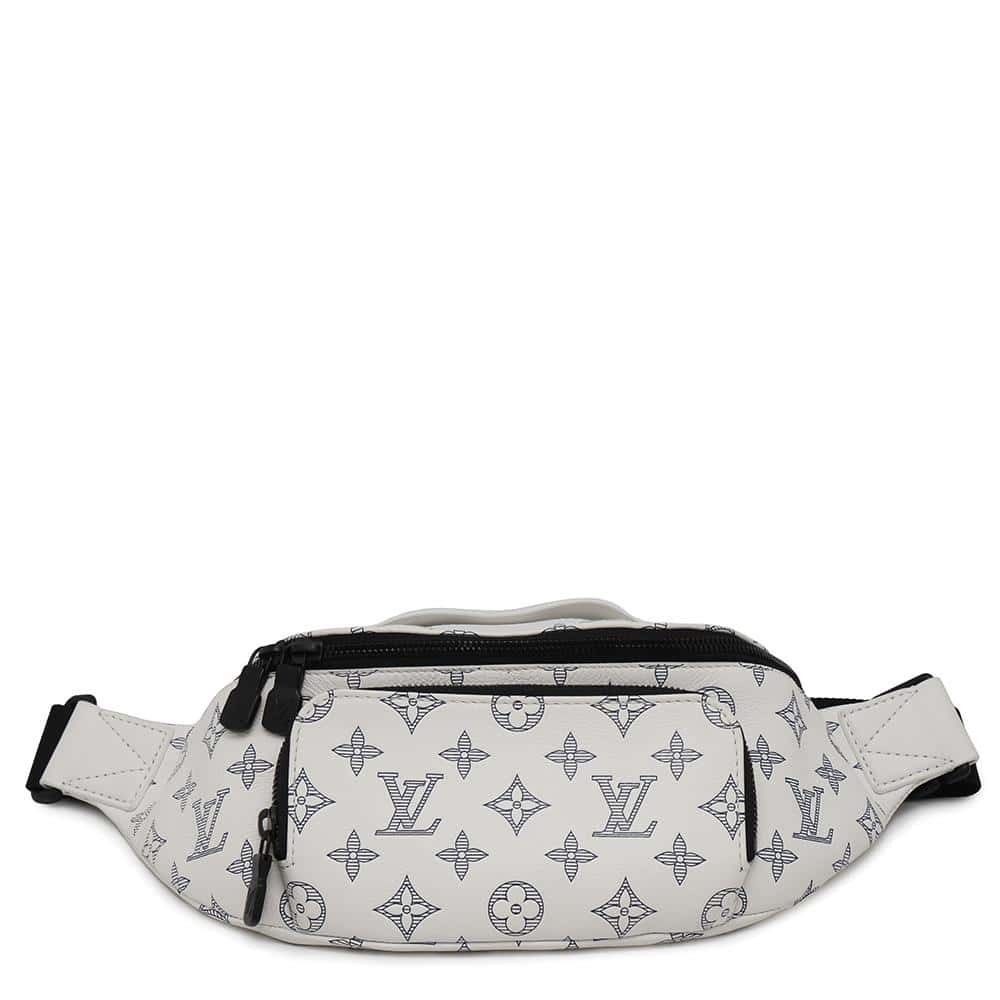 Louis Vuitton Monogram Shadow Black Lush Bum Bag Waist White